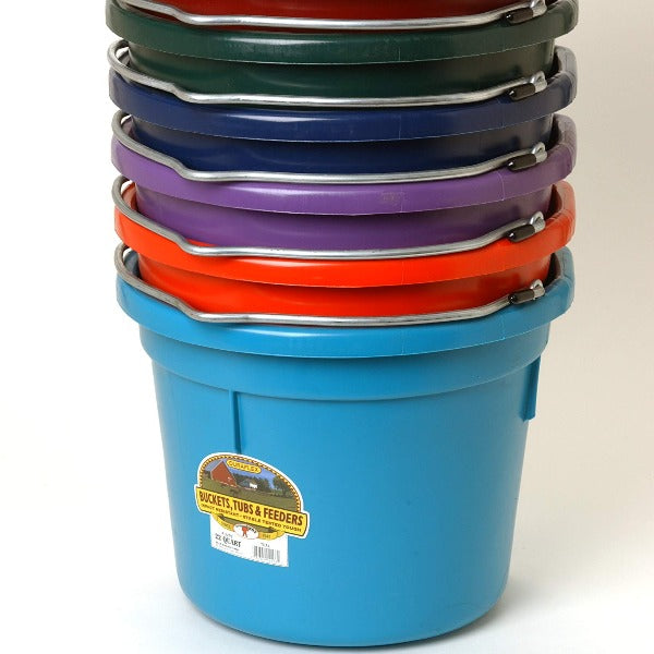 8qt Flat Back Plastic Bucket Berry Blue 8qt, Feed Scoops & Buckets