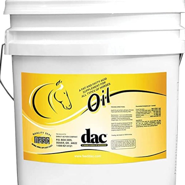 Dac Oil With Pump - High Fat Supplement For Horses With Flaxseed & Fish Oil For Coat & Weight Gain