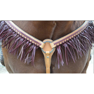 Leather Braided Fringe Breast Collar