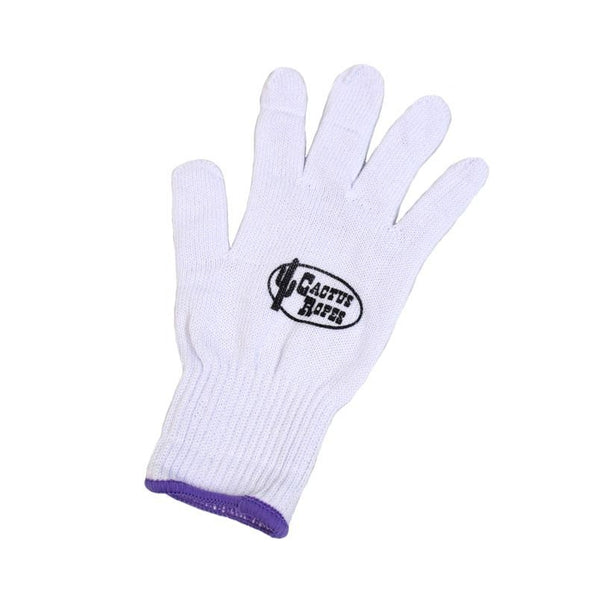 Cactus White Cotton Roping Gloves