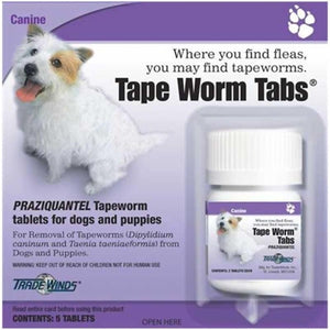 TAPE WORM TABS DOGS
